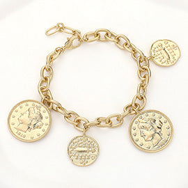 Coin Charm Bracelet