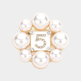 No. 5 Pearl Trimmed Brooch