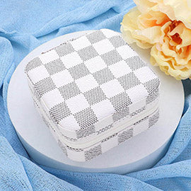 Checkerboard Pattern Jewelry Case