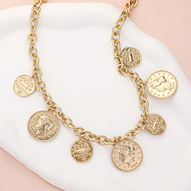 Coin Charm Necklace