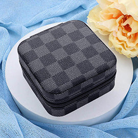 Checkerboard Pattern Jewelry Case