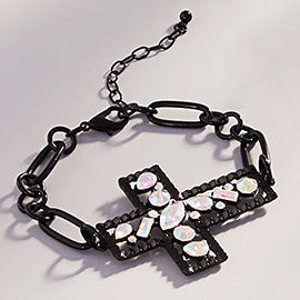 Embellished Cross Bracelet