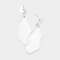 Abstract Clear & Silver Earrings