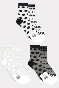 Polka Dot See-Through Socks